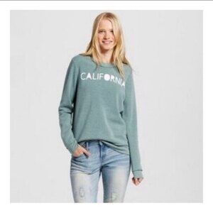 Well Worn, "California" Sweatshirt, Sage Green, S, Excellent Used Condition
